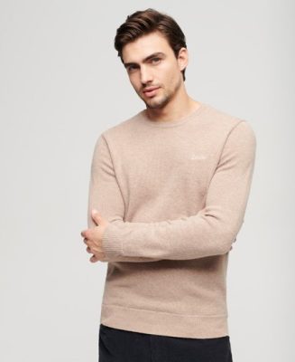 Superdry Homme Pull Ras-du-cou Essential Marron Taille: Xxl