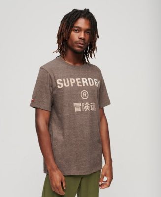 Superdry Homme T-shirt Vintage Logo Workwear Marron Taille: Xxxl