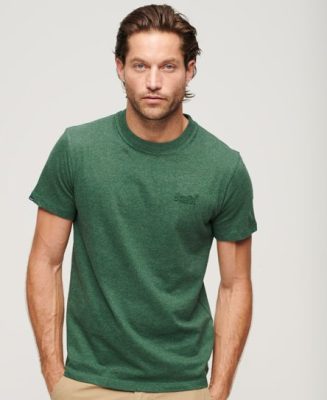 Superdry Homme T-shirt Essential Logo en Coton bio Vert Taille: L