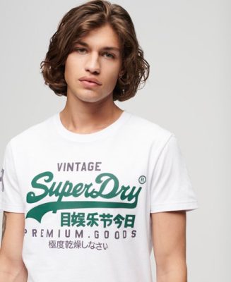 Superdry Homme T-shirt Vintage Logo en Coton bio Blanc Taille: M