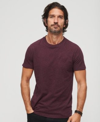 Superdry Homme T-shirt Essential Logo en Coton bio Rouge Taille: M