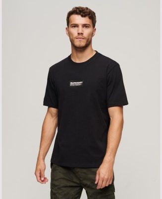 Superdry Homme T-shirt Ample à Motif Tech Noir Taille: L