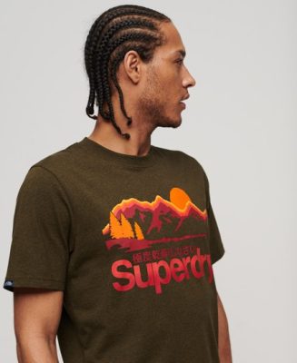 Superdry Homme T-shirt Core Logo Great Outdoors Marron Taille: Xxl