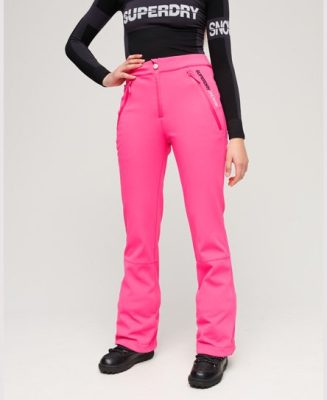 Superdry Femme Sport Pantalon de Slim Softshell Rose Taille: 38