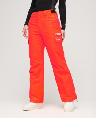 Superdry Femme Sport Pantalon de ski Ultimate Rescue Corail Taille: 42