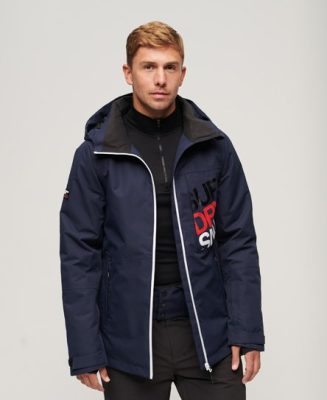 Superdry Homme Sport Veste de ski Freestyle Core Bleu Marine Taille: Xxl