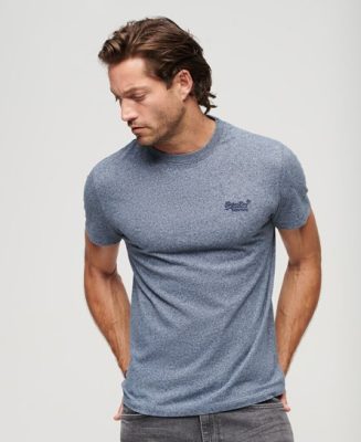 Superdry Homme T-shirt Essential Logo en Coton bio Bleu Taille: S