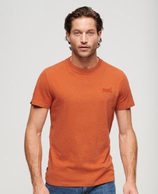 Superdry Homme T-shirt Essential Logo en Coton bio Orange Taille: S
