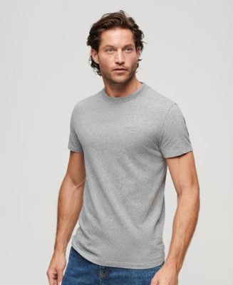 Superdry Homme T-shirt Essential Logo en Coton bio Gris Taille: S