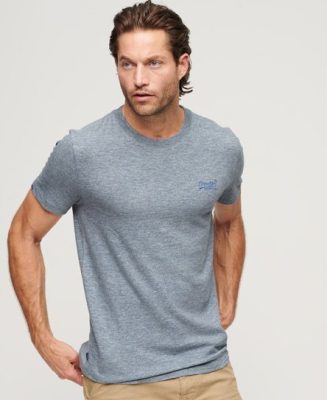 Superdry Homme T-shirt Essential Logo en Coton bio Bleu Clair Taille: L