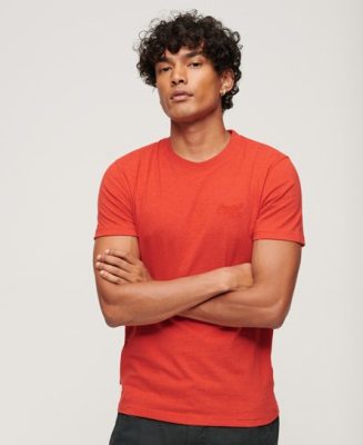 Superdry Homme T-shirt Essential Logo en Coton bio Orange Taille: XS