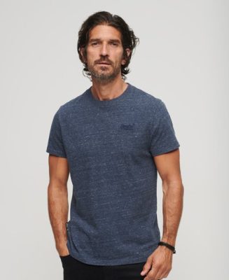 Superdry Homme T-shirt Essential Logo en Coton bio Bleu Taille: XS