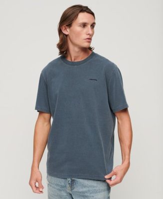 Superdry Homme T-shirt Vintage Mark Bleu Marine Taille: Xxxl