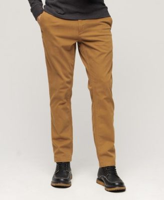 Superdry Homme Pantalon Chino Slim Marron Taille: 34/32