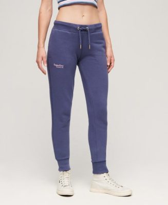 Superdry Femme Pantalon de Survêtement Essential Logo Bleu Marine Taille: 40