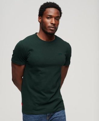 Superdry Homme T-shirt Essential Logo Micro en Coton bio Vert Taille: Xxl