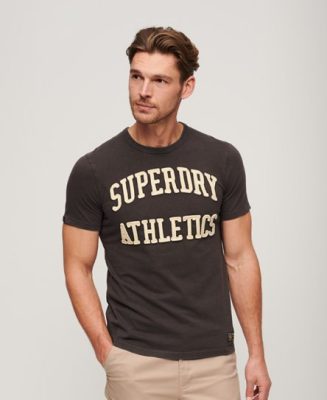 Superdry Homme T-shirt à Manches Courtes Vintage Athletic Vert Taille: Xxl