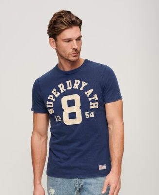 Superdry Homme T-shirt à Manches Courtes Vintage Athletic Bleu Marine Taille: S