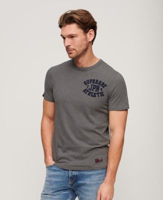 Superdry Homme T-shirt à Manches Courtes Vintage Athletic Chest Gris Foncé Taille: S