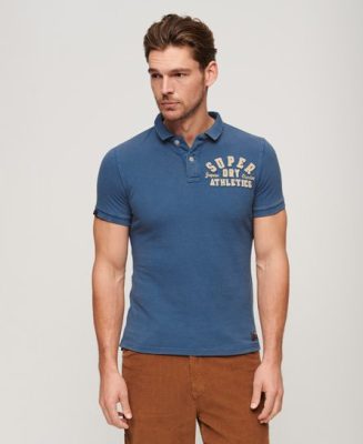 Superdry Homme Polo Vintage Athletic Bleu Taille: XL