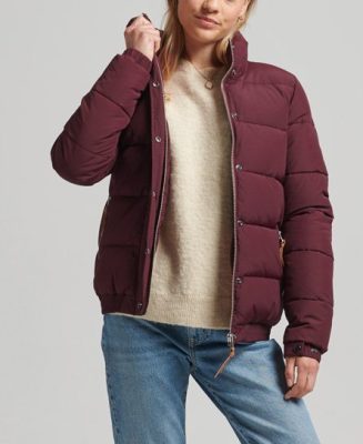 Superdry Femme Doudoune Vintage Mountain Rouge Taille: 44