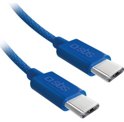 SBS - Câble USB-C vers USB-C 1.5 mètres - Bleu