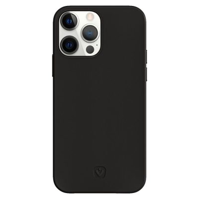 Valenta Snap Luxe - Coque Apple iPhone 13 Pro Coque arrière en Cuir Véritable - Noir