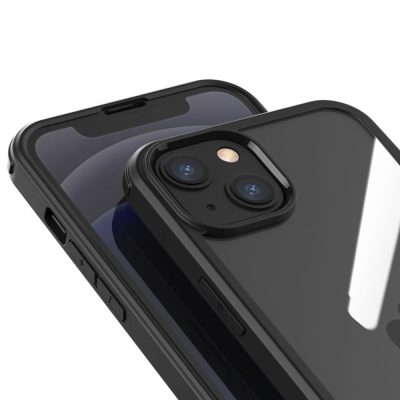 Valenta Full Cover - Coque Apple iPhone 13 Pro Coque arrière en Verre trempé - Noir