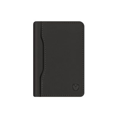 Valenta Magnetic Cardholder Snap - Porte Cartes de Crédit en Cuir véritable - 5 Cartes - Noir