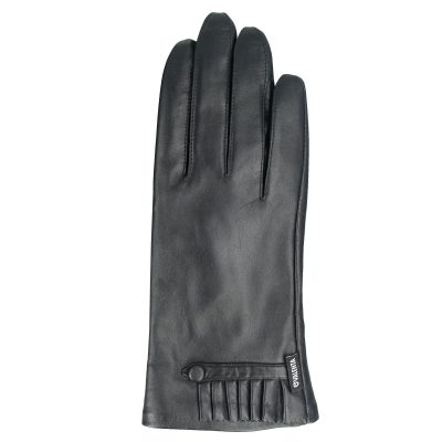 Valenta Smart Gloves Haut - Gants Tactiles en Cuir véritable - M - Noir