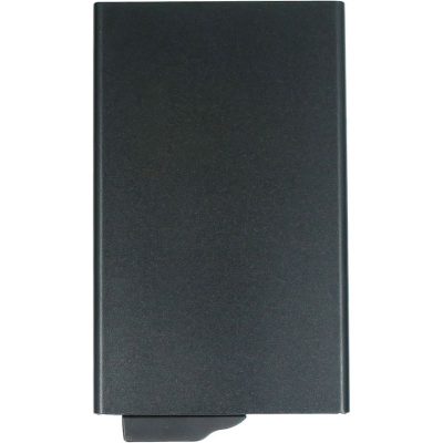 Valenta Card Case Aluminium Plus - Porte Cartes de Crédit en Aluminium - 7 Cartes - Noir