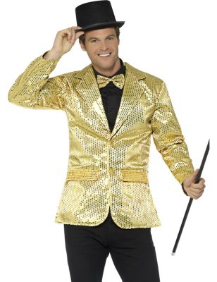 Veste disco or à sequins luxe homme