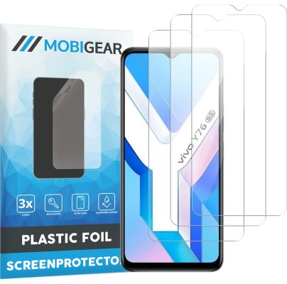 Mobigear - Vivo Y76 Protection d'écran Film - Compatible Coque (Lot de 3)