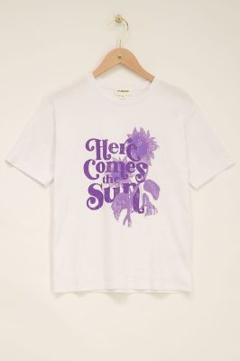 T-shirt violet Here comes the sun | My Jewellery