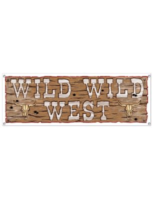 Bannière en plastique Wild Wild West 1
