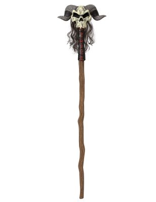 Sceptre de magicien sorcier avec crâne 147 cm