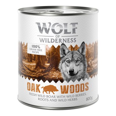 Wolf of Wilderness 6 x 800 g - Oak Woods - gibier