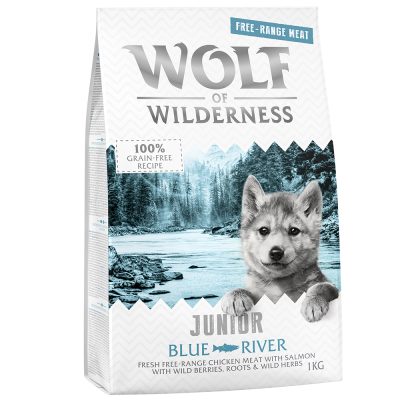 Wolf of Wilderness Junior Blue River poulet élevé en liberté