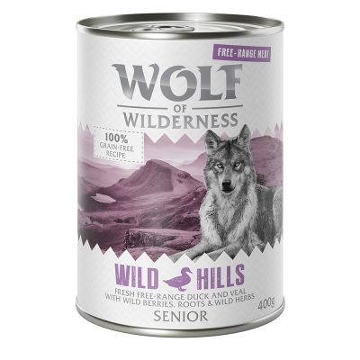 Wolf of Wilderness Senior Free Range 6 x 400 g  - Senior Free Range Wild Hills - canard élevé en liberté