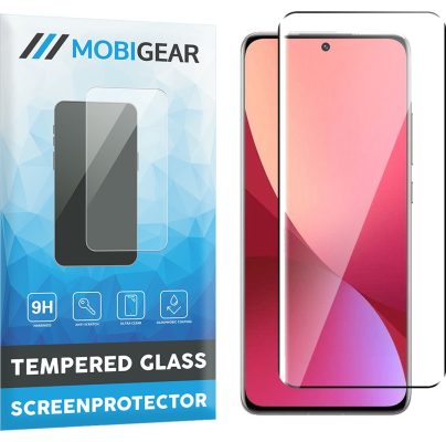Mobigear Premium - Xiaomi 12 Verre trempé Protection d'écran - Compatible Coque - Noir