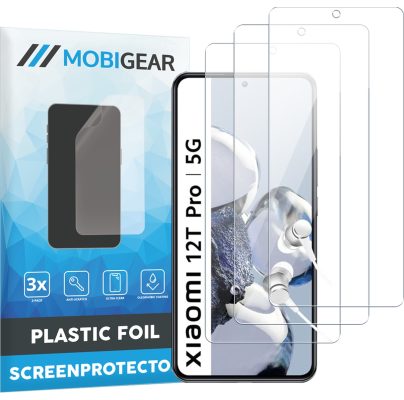 Mobigear - Xiaomi 12T Pro Protection d'écran Film - Compatible Coque (Lot de 3)