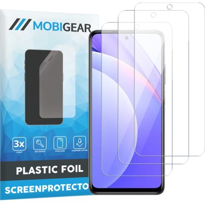 Mobigear - Xiaomi Mi 10T Lite Protection d'écran Film - Compatible Coque (Lot de 3)