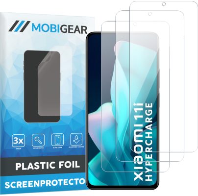 Mobigear - Xiaomi Mi 11i Protection d'écran Film - Compatible Coque (Lot de 3)