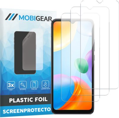 Mobigear - Xiaomi Redmi 10C Protection d'écran Film - Compatible Coque (Lot de 3)