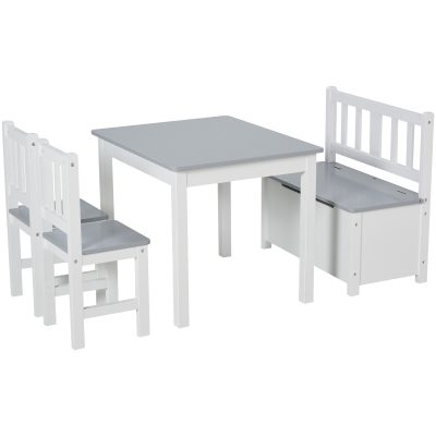 HOMCOM Ensemble de table et chaises enfant - set de 4 pièces - table