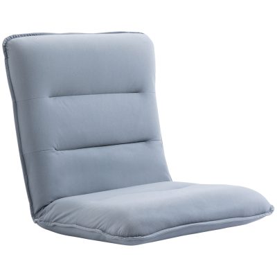 HOMCOM Fauteuil de sol fauteuil paresseux dossier inclinable sur 5 positions - dim. 68L x 57l x 60H cm - gris foncé